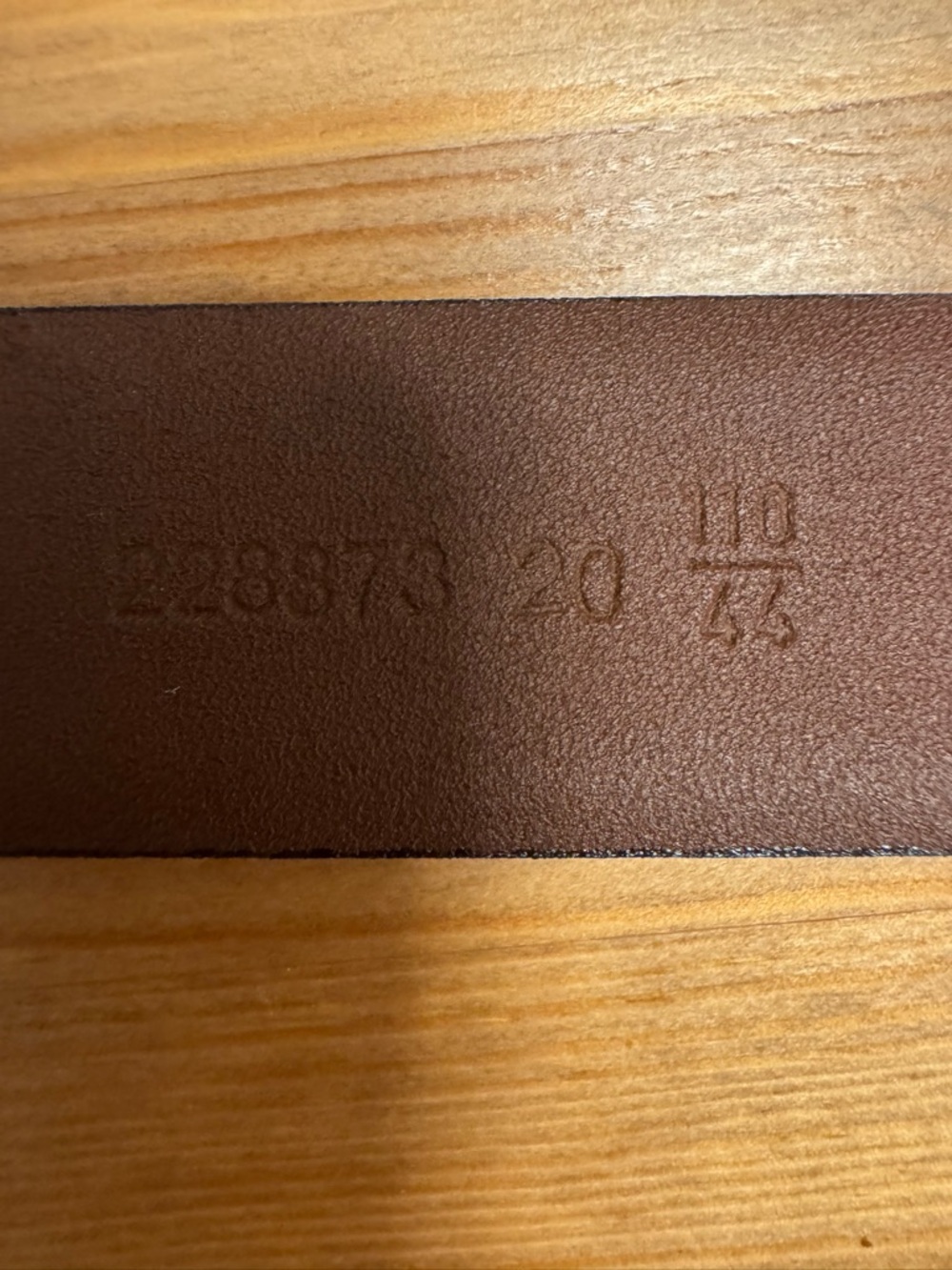 Vintage Christian Dior Brown Leather Belt Mens Size 44 – Classic Designer - Picture 5 of 7